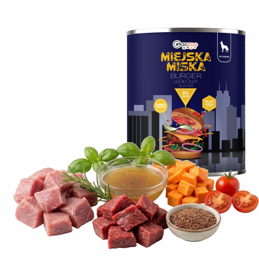 Gaczoo Miejska Miska karma mokra dla psa Kebab jagnięcy Style 800g